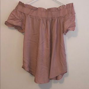 Pink Off-The-Shoulder Top